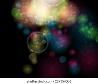 Vector Christmas light bokeh background.