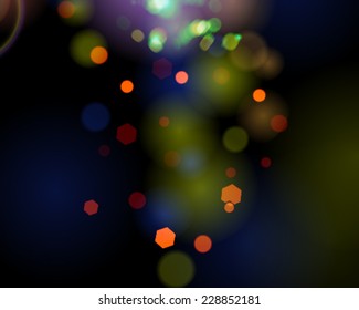 Vector Christmas light bokeh background. Holiday background.