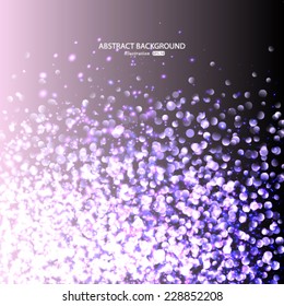 Vector Christmas light bokeh background. Holiday background.