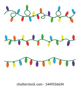 Vector christmas lights. Vector illustration eps10.