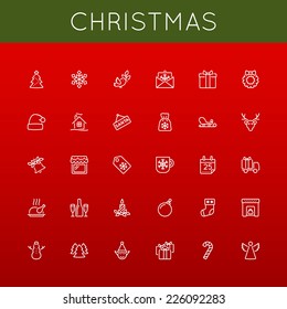 Vector Christmas Line Icons