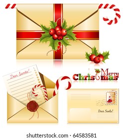 Vector Christmas Mail Letter Santa Stock Vector (Royalty Free) 64583581 ...