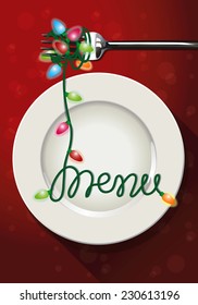 Vector of christmas menu design