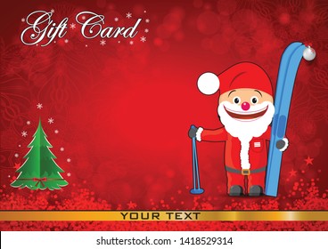 Vector Christmas mockup of santa claus
