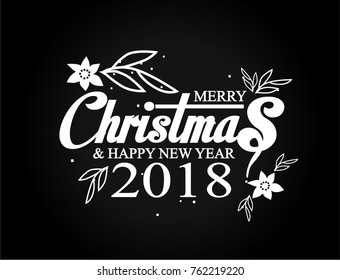	
Vector Christmas and New Year 2018 typographical on red background with Gold glitter texture. Vector illustration for golden shimmer background. Xmas card. Vector Illustration