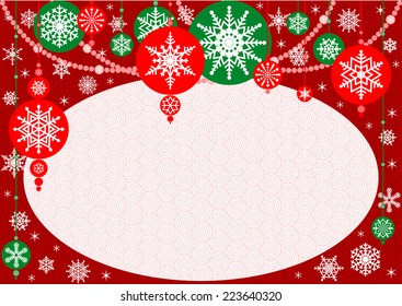 Vector Christmas or New Year background with baubles.