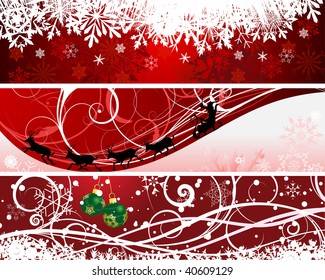 Vector Christmas (New Year) banners for design use