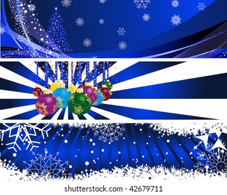 Vector Christmas (New Year) banners for design use