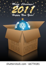 Vector Christmas and New Year card