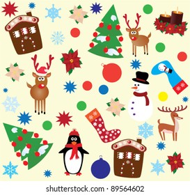 vector Christmas or New Year elements background