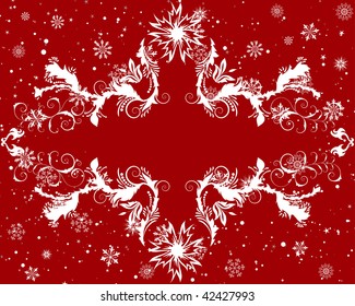 Vector Christmas (New Year) frame for design use