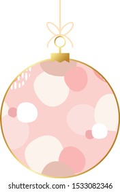 Vector Christmas and New Year geometric Christmas ball. Scandinavian design