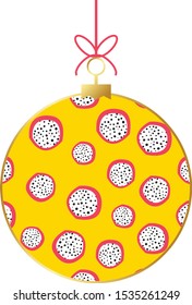 Vector Christmas and New Year geometric Christmas ball. Scandinavian design