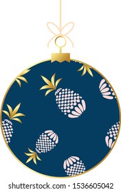 Vector Christmas and New Year geometric Christmas ball. Scandinavian design