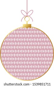 Vector Christmas and New Year geometric Christmas ball. Scandinavian design