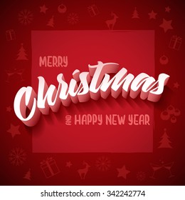 Vector Christmas and new year greeting card design.