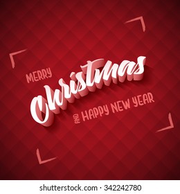 Vector Christmas and new year greeting card design. Elements are layered separately in vector file.