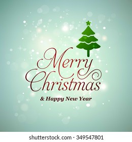 Vector Christmas And New Year Greeting Card On Red Background. Happy new year message. Vector illustration. New Year invitation with seamless background.