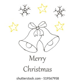vector Christmas and new year hand drawn icon. Doodle illustration