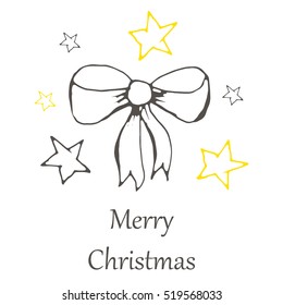 vector Christmas and new year hand drawn seamles pattern. Doodle illustration