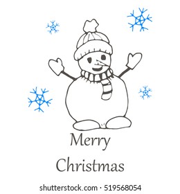 vector Christmas and new year hand drawn seamles pattern. Doodle illustration