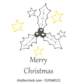 vector Christmas and new year hand drawn seamles pattern. Doodle illustration