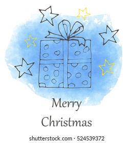 vector Christmas and new year hand drawn icon. Doodle illustration