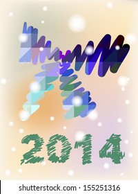 Vector Christmas and New Year hand-painted decoration