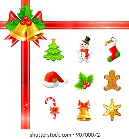 Vektorsymbol für Weihnachten und Neujahr.
