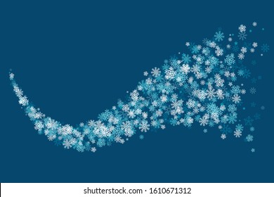 Vector Christmas and New Year snowflakes background elements in flat style