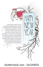 Vector Christmas and New Year's background for decoration and design  