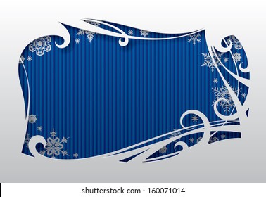 Vector Christmas and New-Year's greeting card with snowflakes