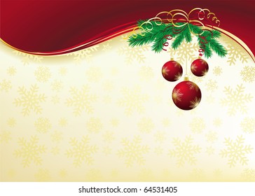 Vector Christmas & New-Year's greeting card