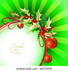 Vector Christmas & New-Year's greeting card