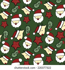 vector Christmas ornament pattern background