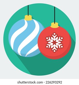 Vector christmas ornaments icon