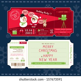 Christmas Party Ticket Template Images Stock Photos Vectors Shutterstock