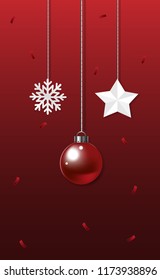 Vector Christmas Party design template. Vector illustration EPS10