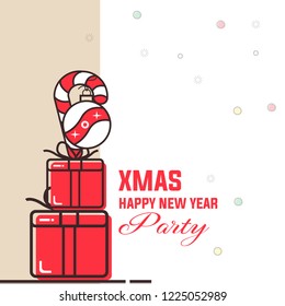 Vector Christmas Party design template. Vector illustration EPS10