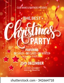 Vector Christmas Party design template. Vector illustration EPS10