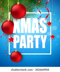 Vector Christmas Party design template. Vector illustration EPS10