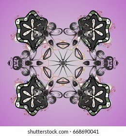 Vector Christmas party design template. Abstract Christmass illustration with snowflakes on a colored background.