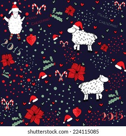 vector Christmas pattern background