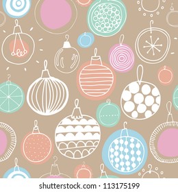 Vector christmas pattern with balls