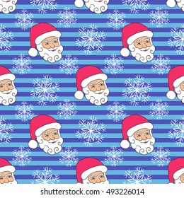 vector of christmas pattern with santa Claus 