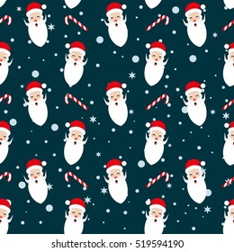 vector of christmas pattern with santa Claus. New Years. Santa songs