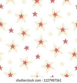  vector Christmas pattern stars on white background
