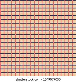 Vector Christmas Plaid in Blue, Red and Beige seamless pattern background.