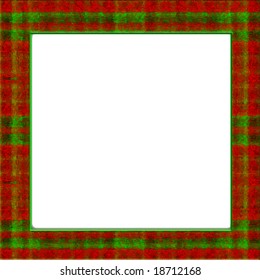 Vector Christmas Plaid Frame, See Jpeg Also In My Portfolio