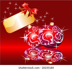 VECTOR Christmas Plate with Ribbon